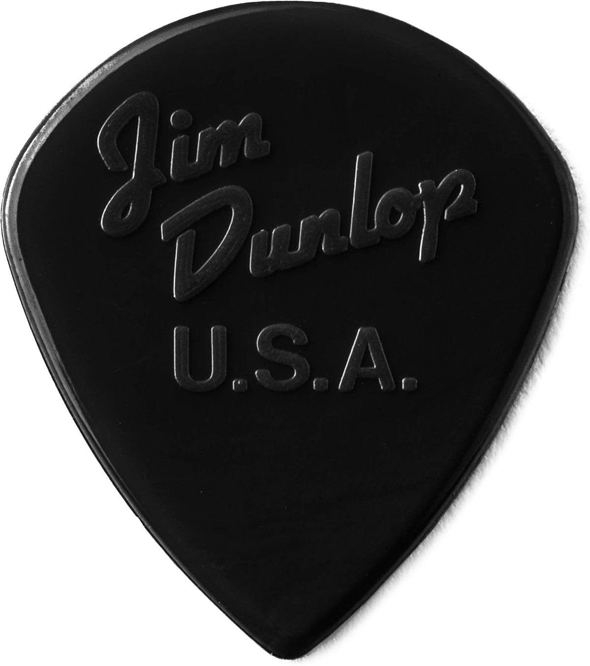 Jim Dunlop 1.38mm black guitar picks bulk pack angle view