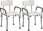 Medline Shower Chair Seat with Padded Armrests and Back | Heavy Duty Shower Chair for Bathtub | Slip Resistant Shower Seat with Adjustable Height | Shower Chair for Inside Shower with 350 lb Capacity - Image 9