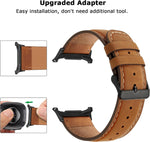 Tasikar leather band showing adjustment holes and loops