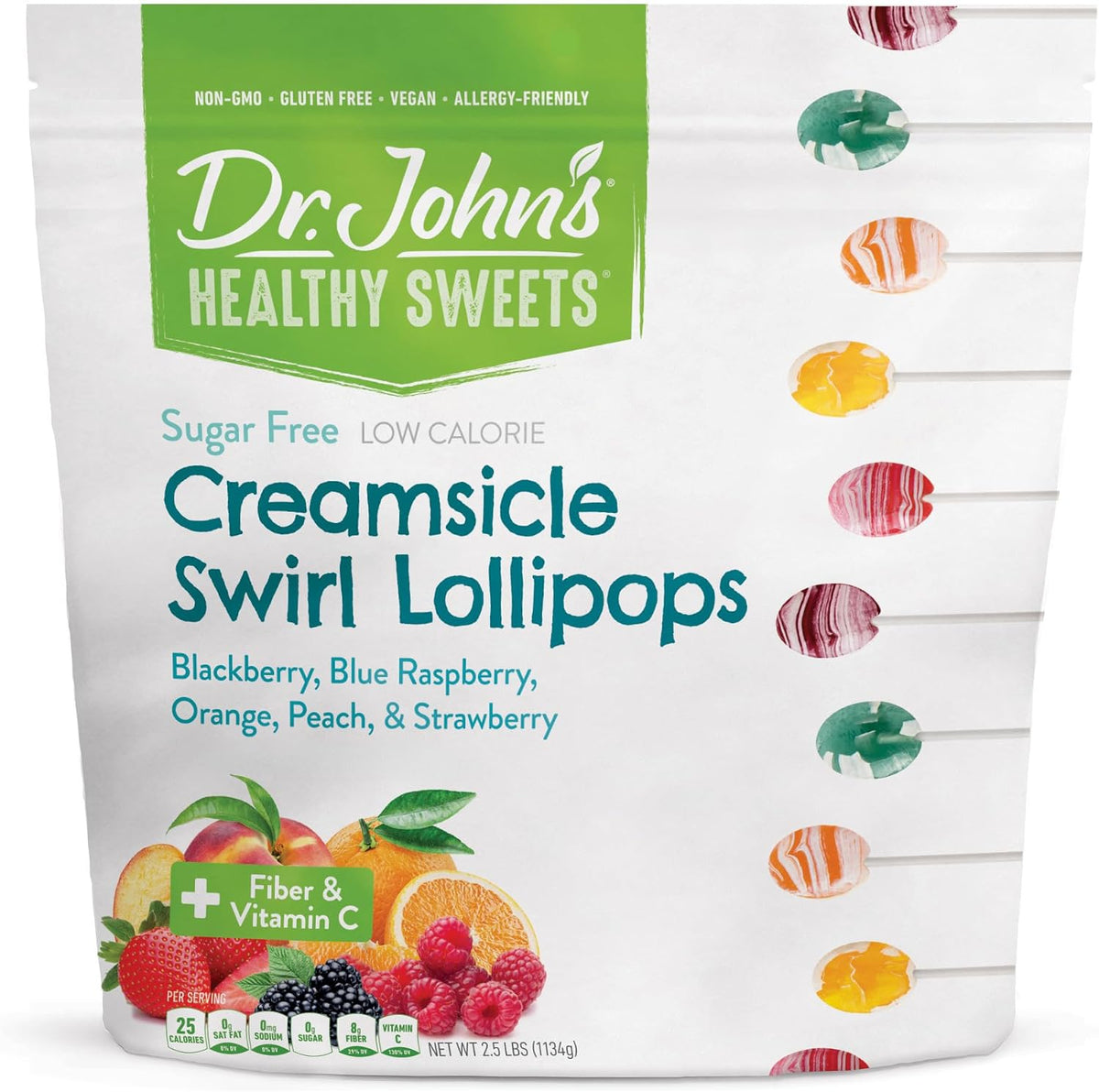 Dr. John's Sugar Free Candy, Healthy Lollipops with Zero Sugar, Low Calorie Snacks, Keto Friendly Hard Candy Sweets, Chocolate Oval, 60 Count, 1 LB - Image 10