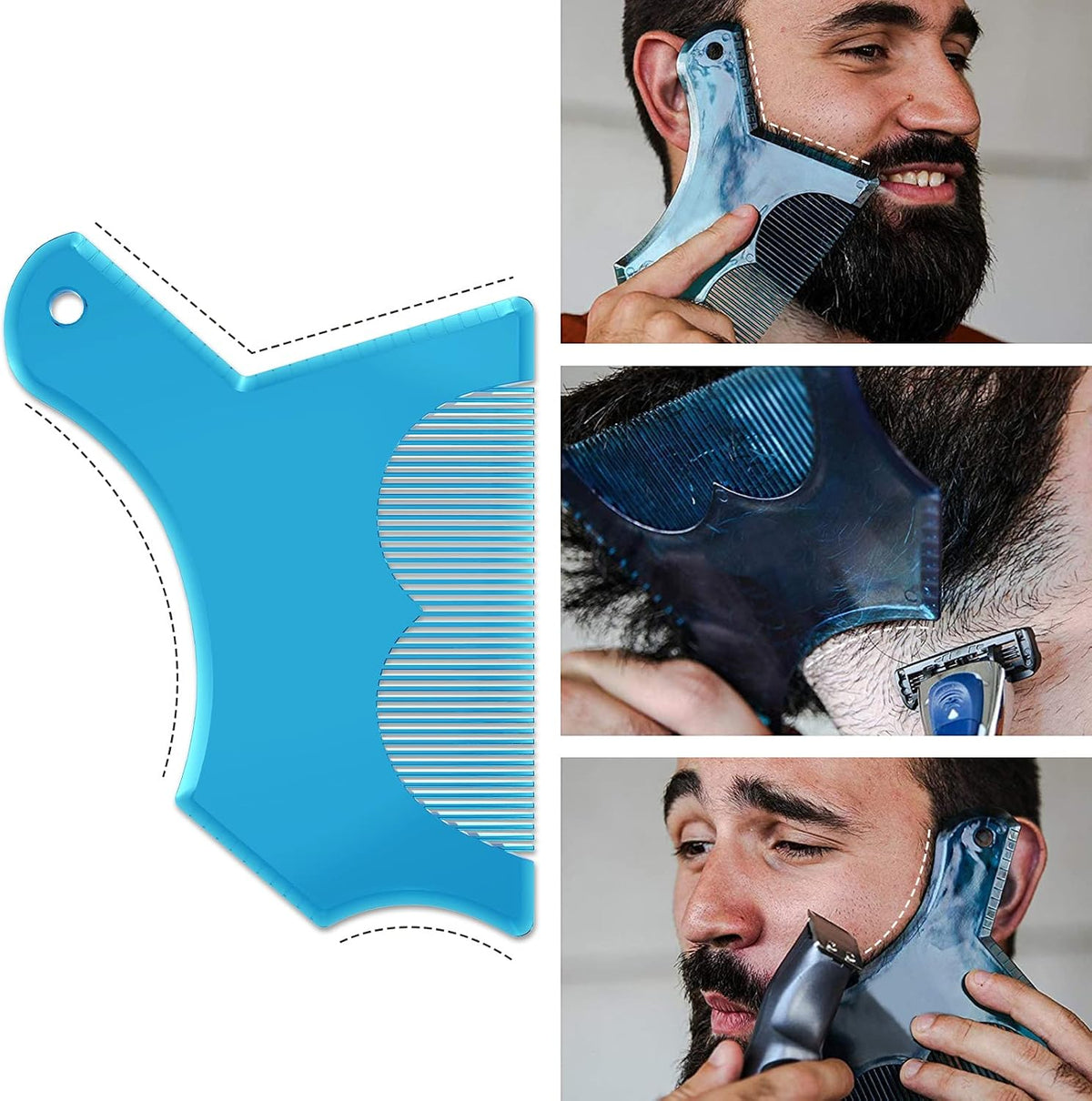 Linkidea mustache outliner stencil set for men facial grooming