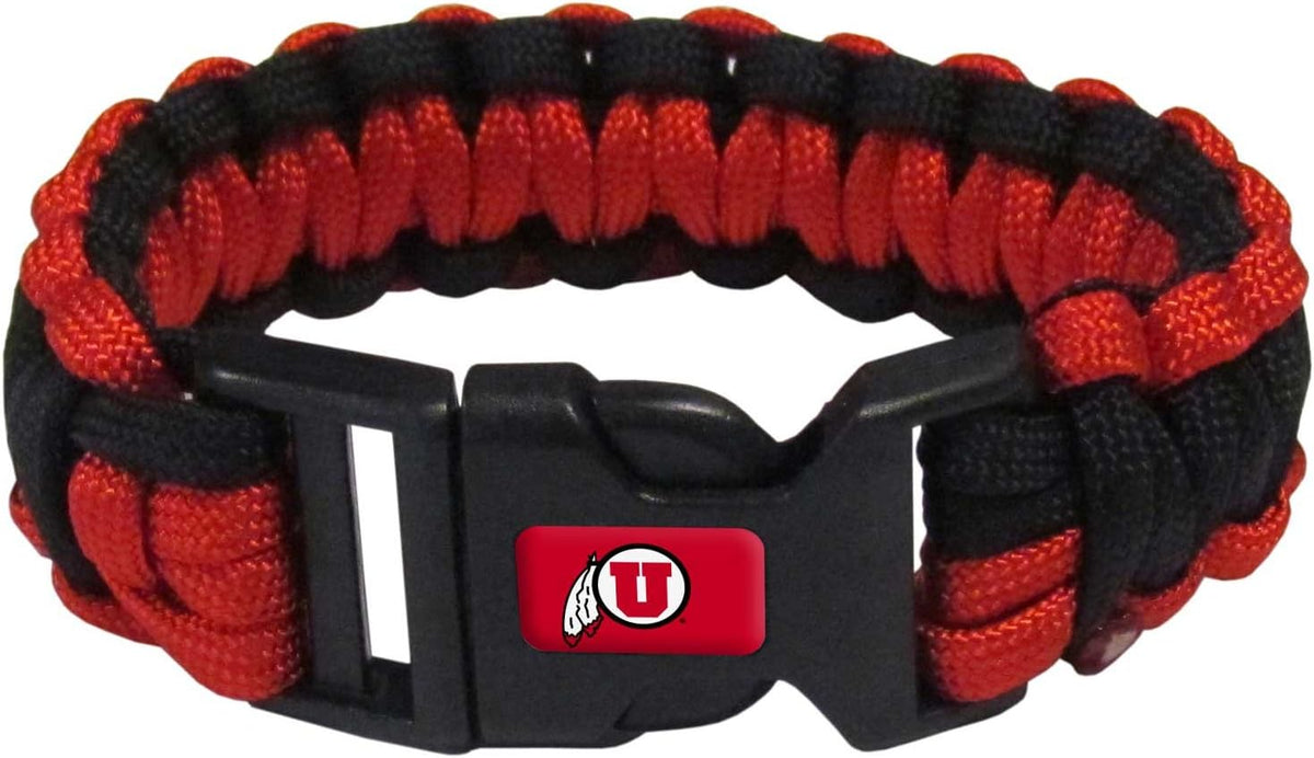 Siskiyou NCAA Survivor Bracelet shown partially unraveled to display internal utility paracord.