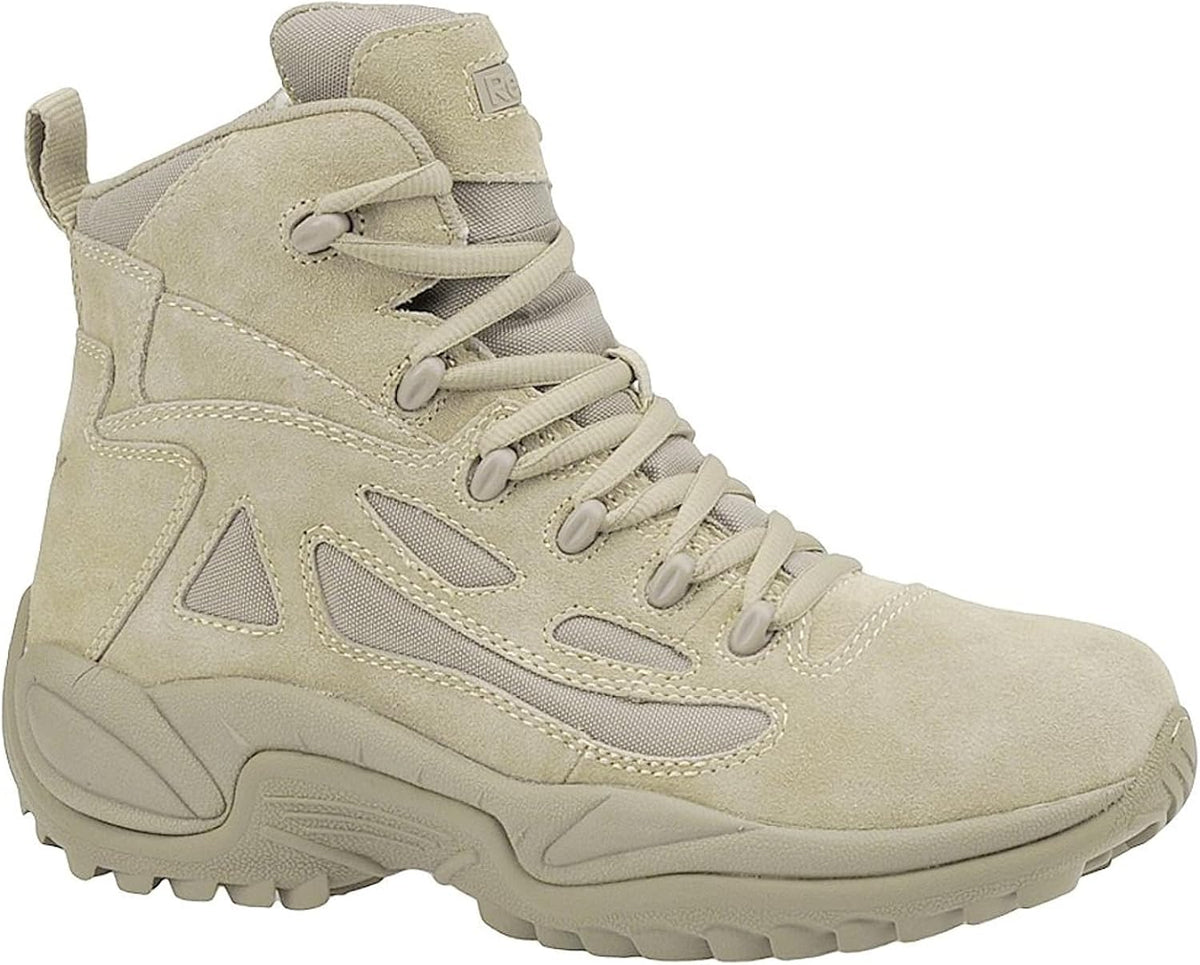 Reebok composite toe boot packaging and tag details