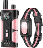 Slopehill remote dog training shock collar pink front view showing digital screen