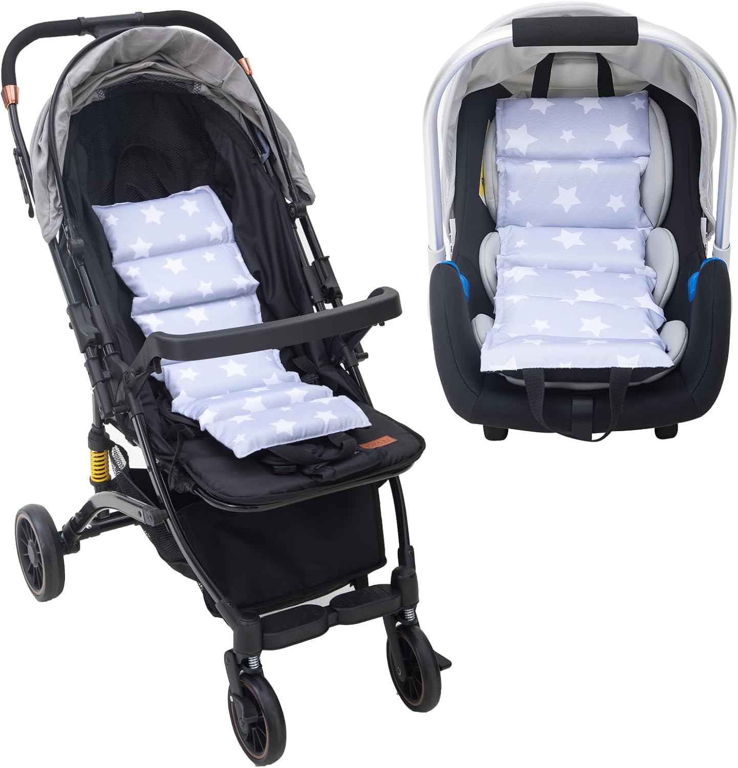 The Kenkyo Car Seat Cooler Pad grey front view