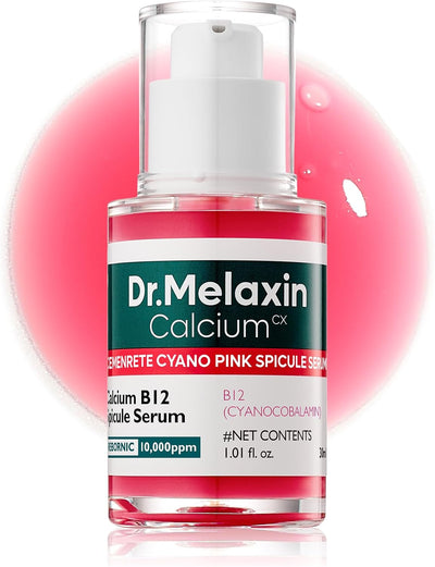 Dr.Melaxin Cemenrete Cyano Pink Spicule Serum with Calcium, korean skin care pore tightening refines spicule microneedling serum 1.01 fl. oz. - Image 1