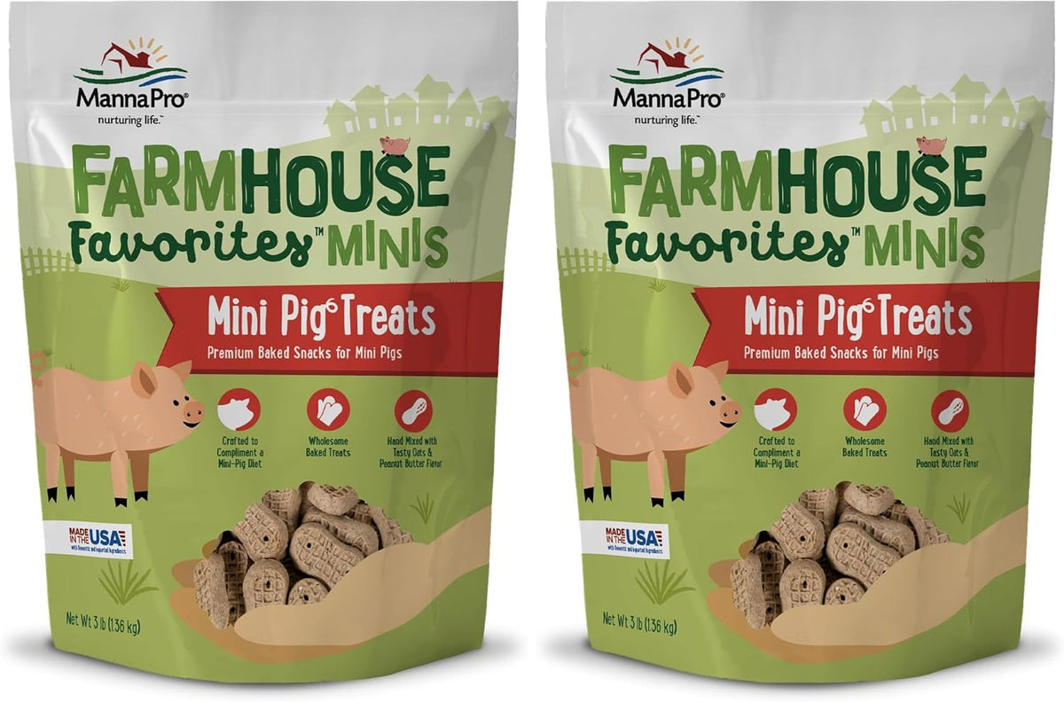Manna Pro Farmhouse Favorites Mini Goat & Cattle Treats - Premium Baked Snacks for Mini Goats & Mini Cattle - Hand Mixed - Alfalfa & Molasses Flavored - 3lb Bag - Image 10