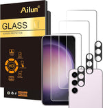 Ailun screen protector and camera lens protector front view packaging