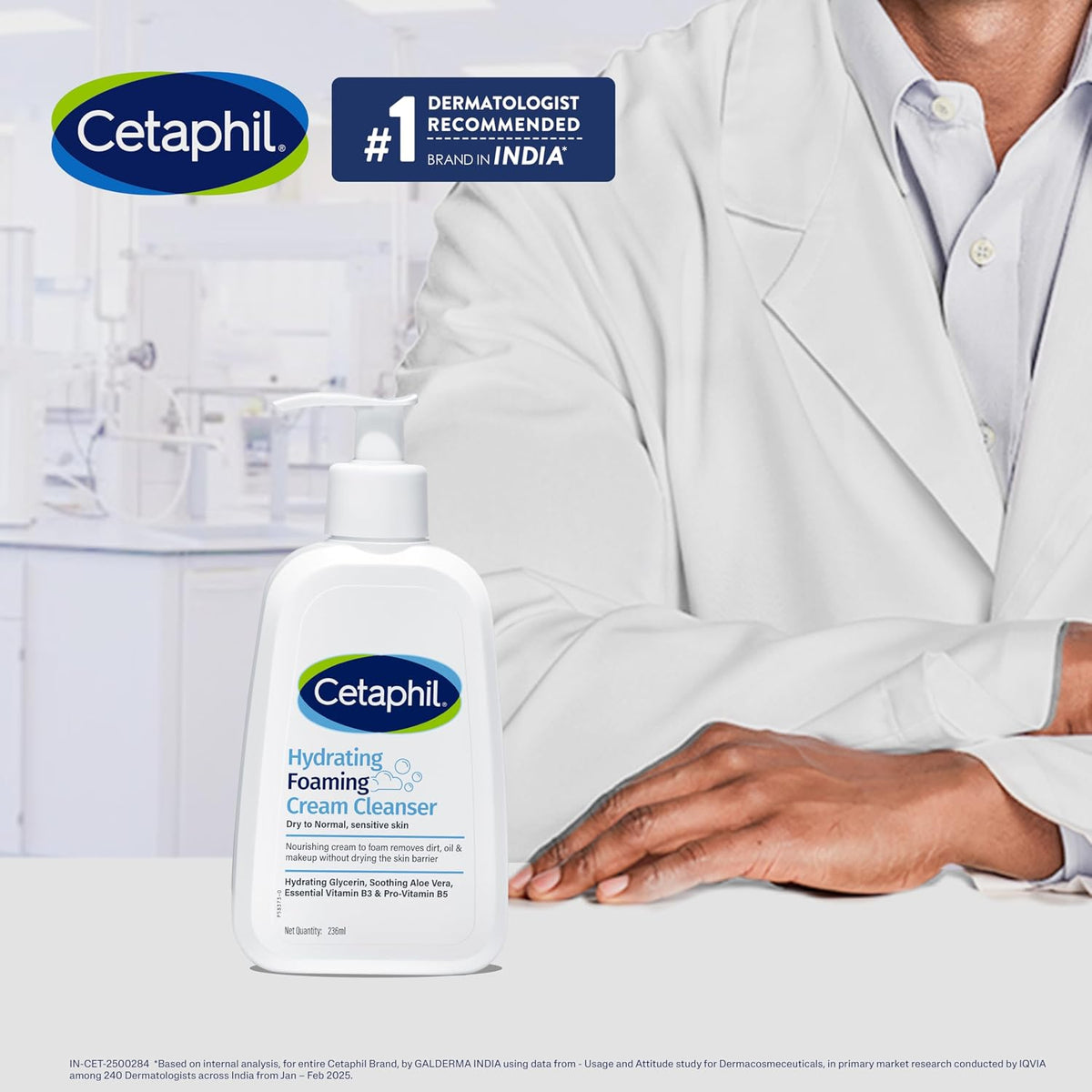 Cetaphil foaming face wash texture and lather demonstration