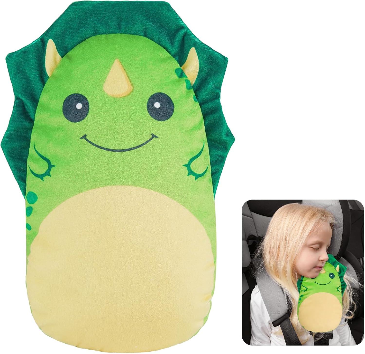 Fioday dinosaur seatbelt cover for kids front view
