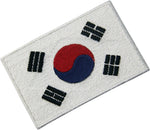 EmbTao South Korea flag patch showing heat seal backing