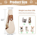 Hands-free pet papoose bag showing adjustable shoulder strap