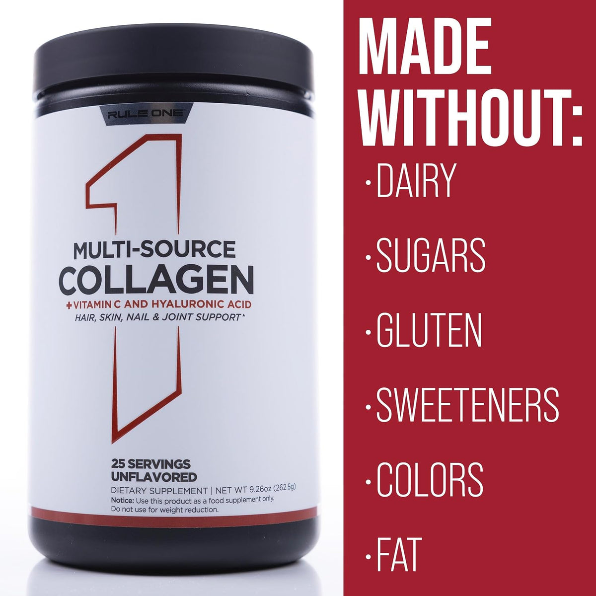 Rule 1 Proteins collagen product lifestyle usage display