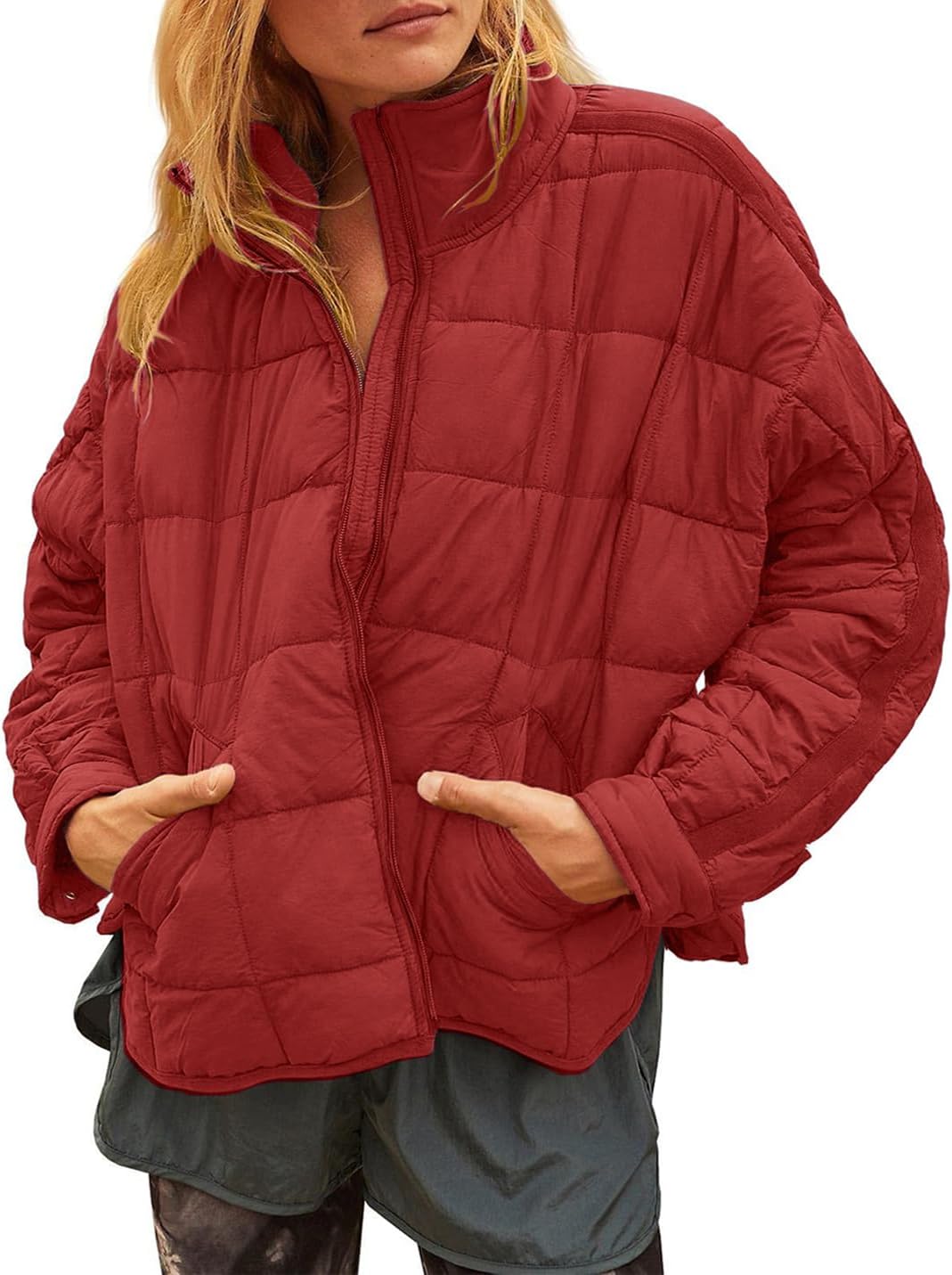 Gacaky women's winter outerwear pocket detail and stitching