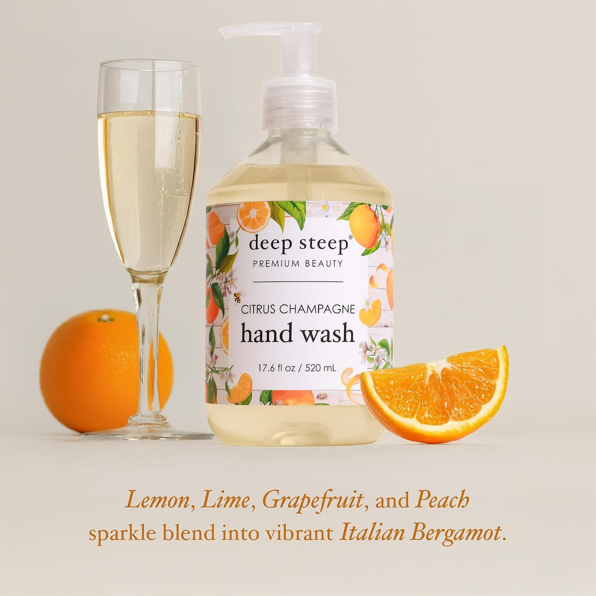 Deep Steep hand wash label and ingredient details