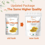 Back label displaying nutritional profile and USDA organic certification