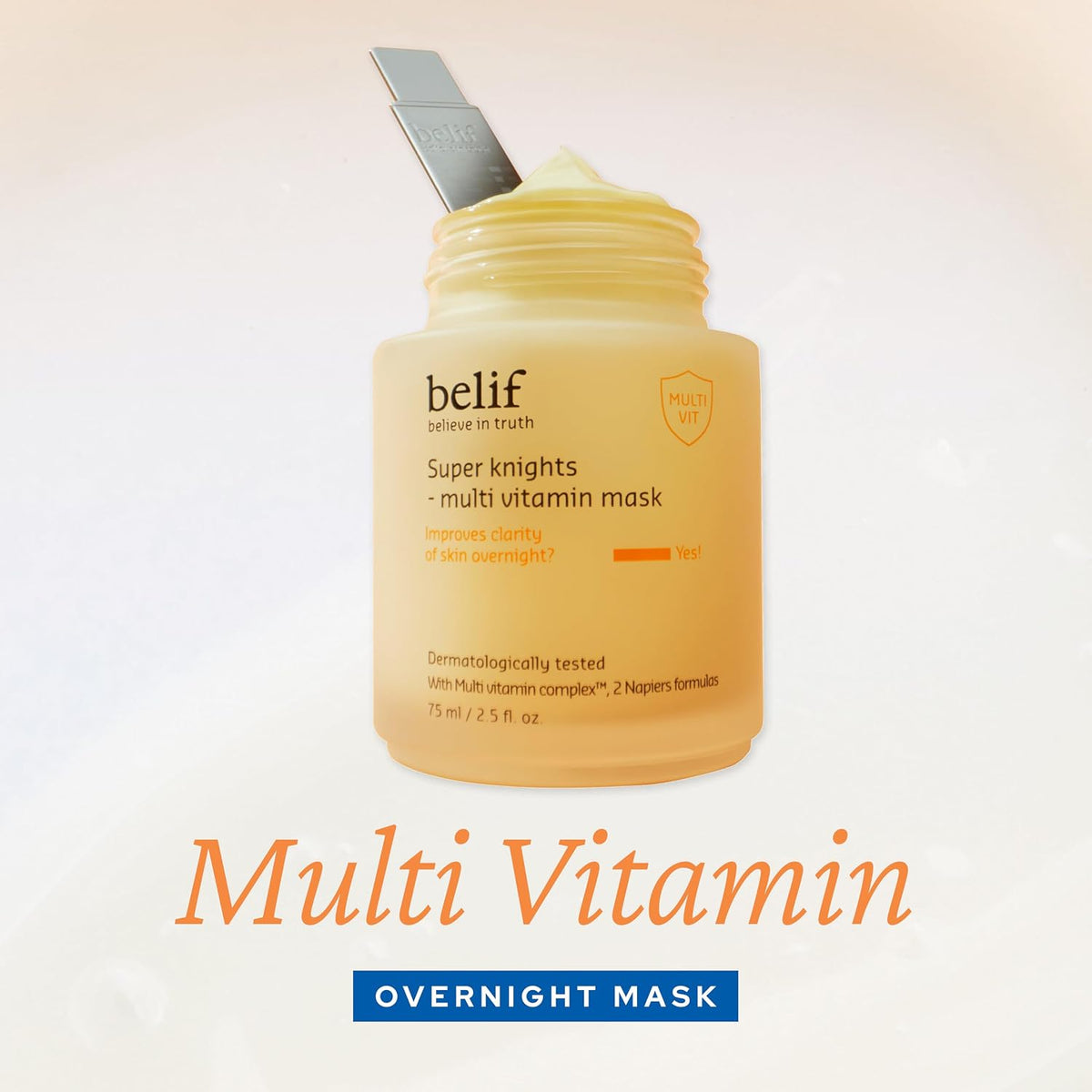 Top view of Belif Vitamin C overnight cream jar