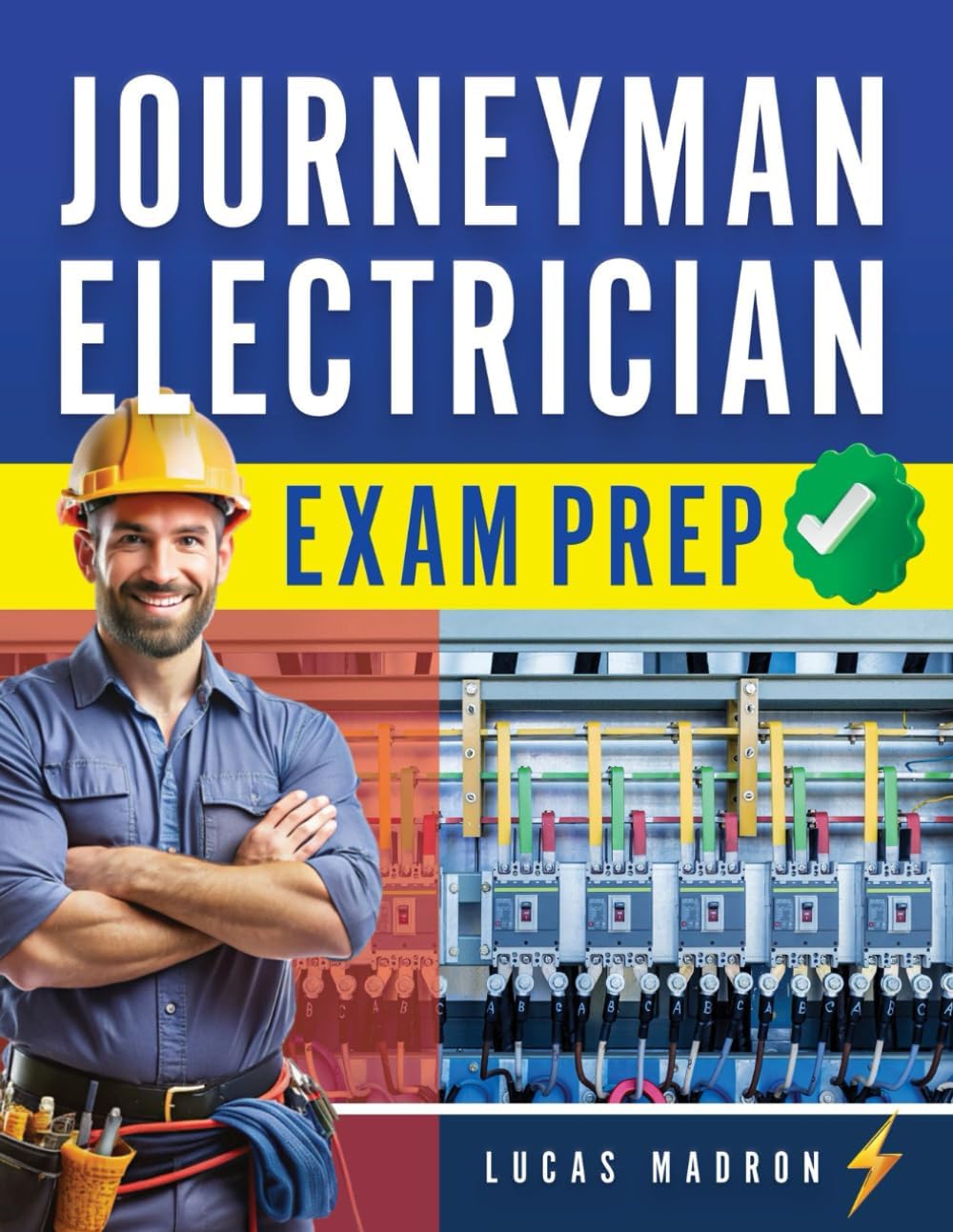 Lucas Madron Journeyman Electrician Exam Prep front view study guide paperback