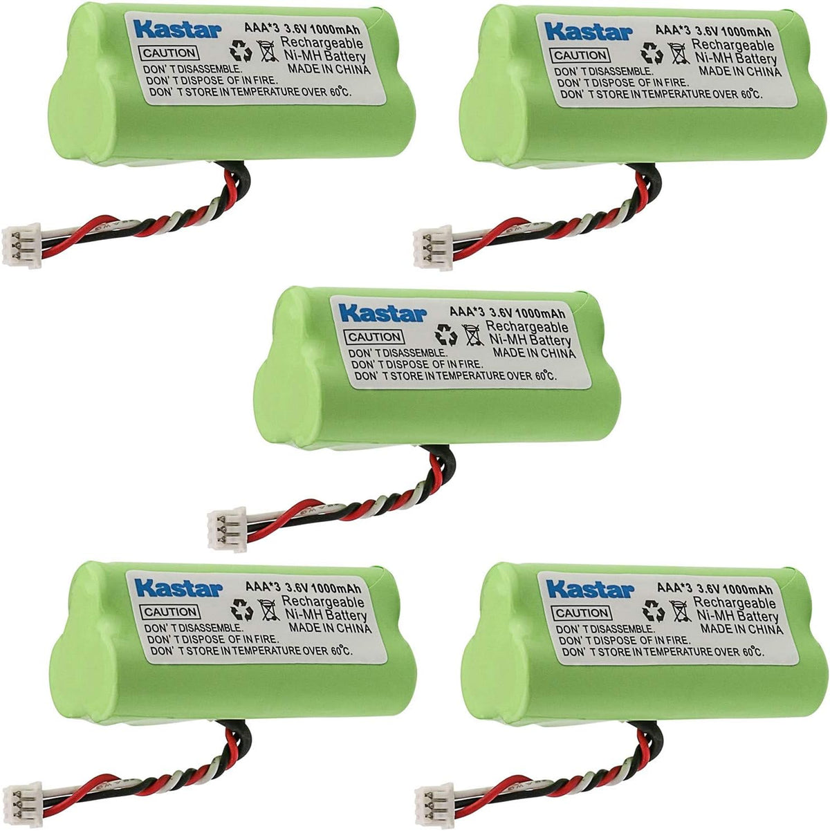 Kastar AAA 3.6 Volt rechargeable battery pack front view for warehouse scanner replacement