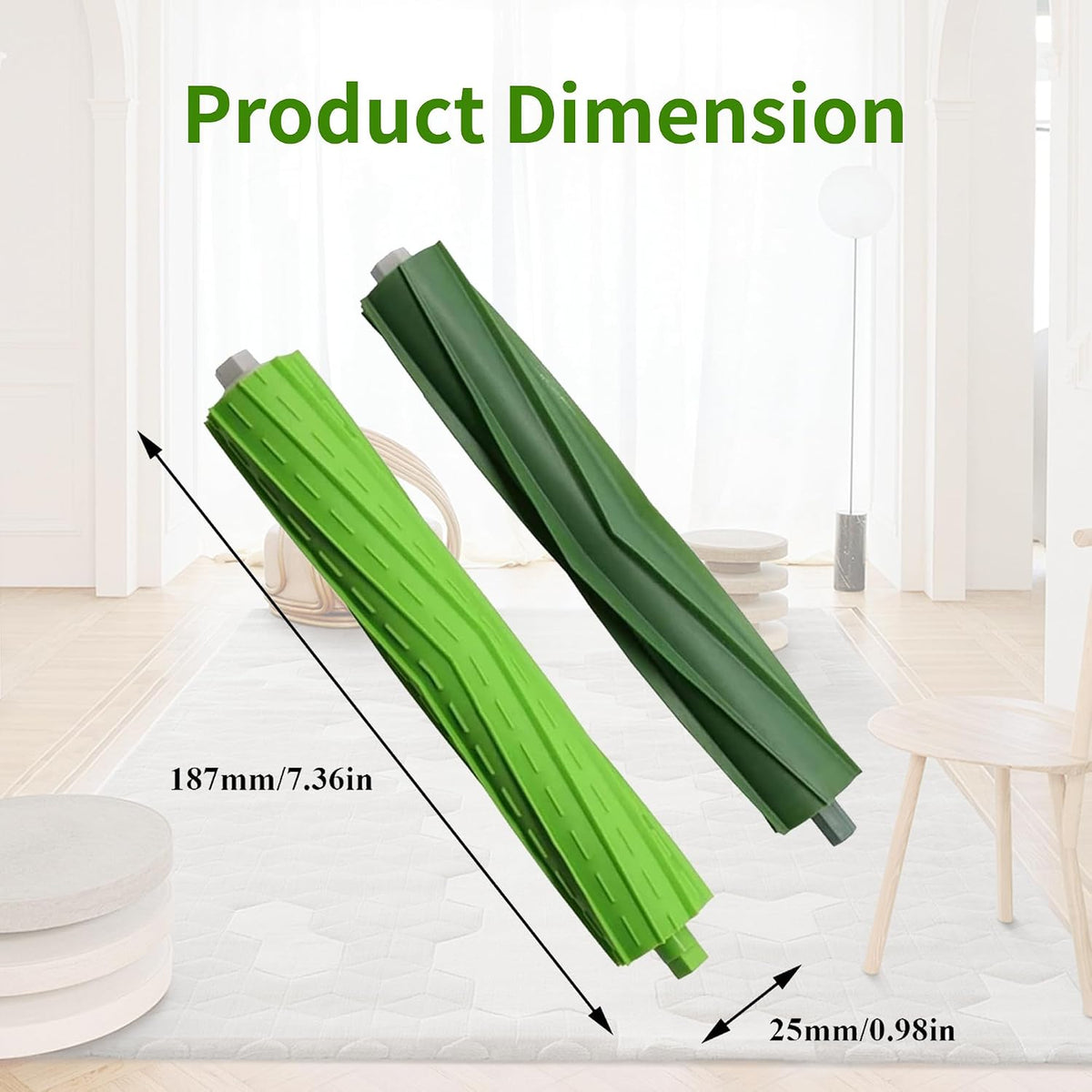 Amyehouse Roomba compatible rubber extractors top angle