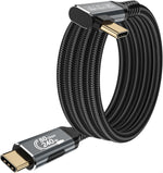 HOTUTUKI 240W USB-C cable front view showcasing right angle connector