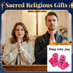 Unboxing view of the novelty Christian gift presentation.
