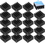 Manesi aluminum heatsink kit front view showing ten black anodized cooling blocks for electronics.