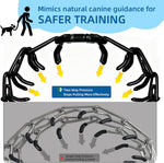 Safe obedience dog training hardware with even pressure distribution design
