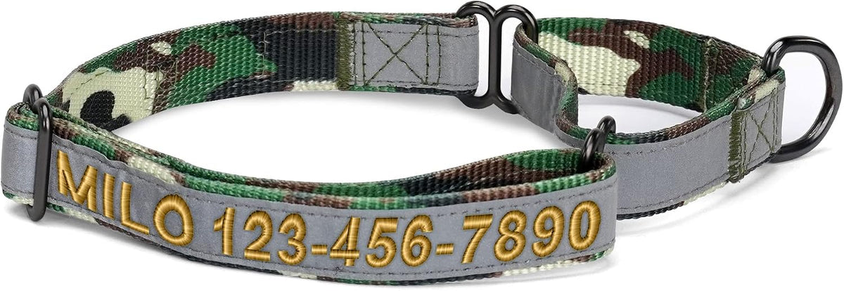 Pawtitas Personalized Dog Collar Martingale Dog Collar with Name Phone Number Reflective Martingale Dog Collar Customized Collar for Medium Dogs | Pink Custom Dog Collars for Medium Dogs - Image 13