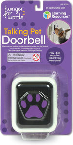 Hunger for Words Talking Pet Doorbell front view recordable pet communication button