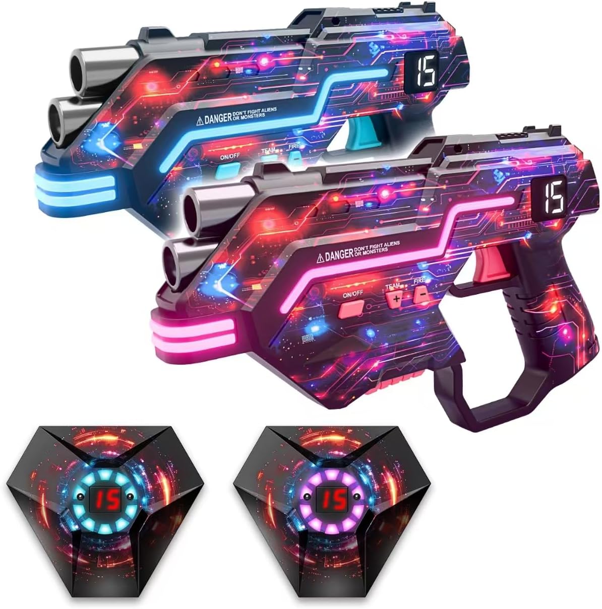 Winyea Tag laser tag guns set of two front view
