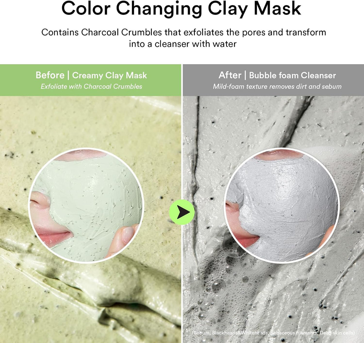 Back of the Abib Pore Clay Pack Cleanser tube showing product details