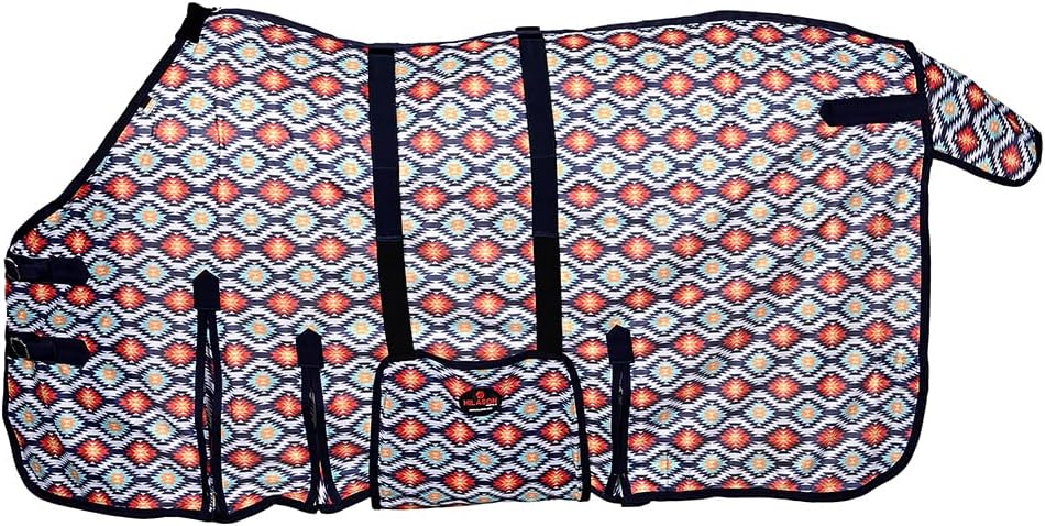 Hilason protective horse rug shielding against summer sun and flies.
