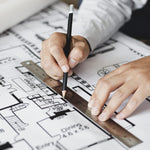 Harfington 5-piece ruler set packaged for office and architectural drafting use