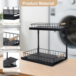 VESTCDF 2-tier bathroom organizer highlighting carbon steel mesh construction
