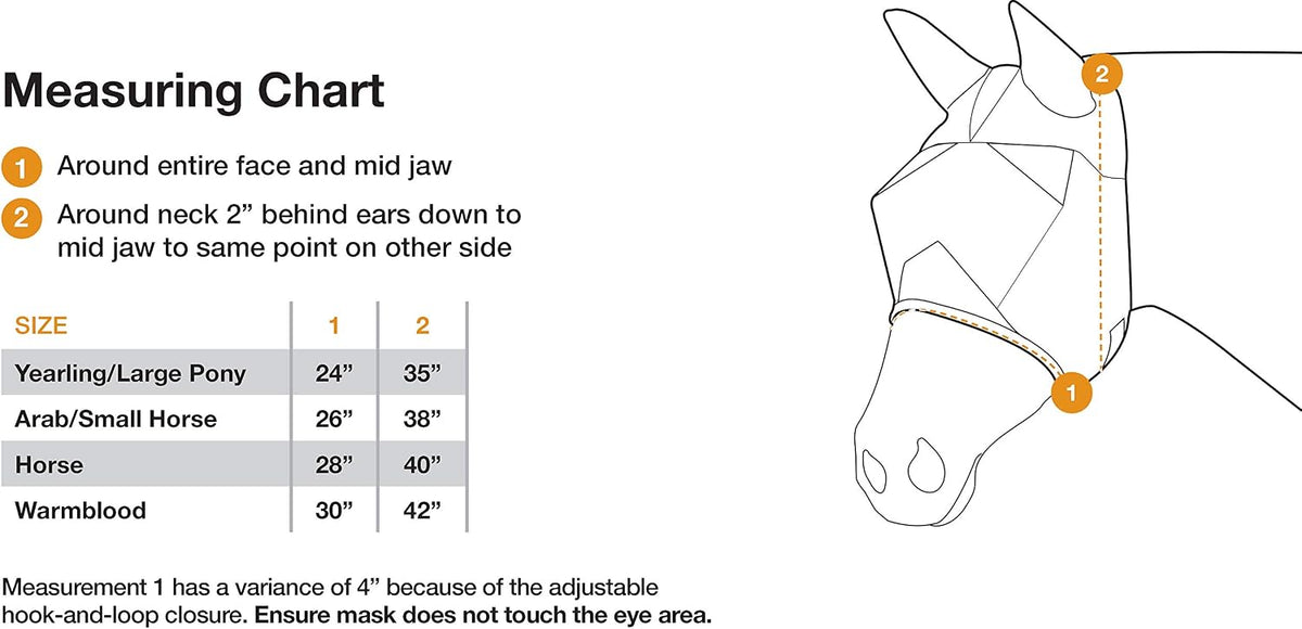 Cashel Econo horse fly mask hook and loop strap detail