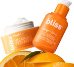 Side view of Bliss Bright Idea serum and moisturizer duo