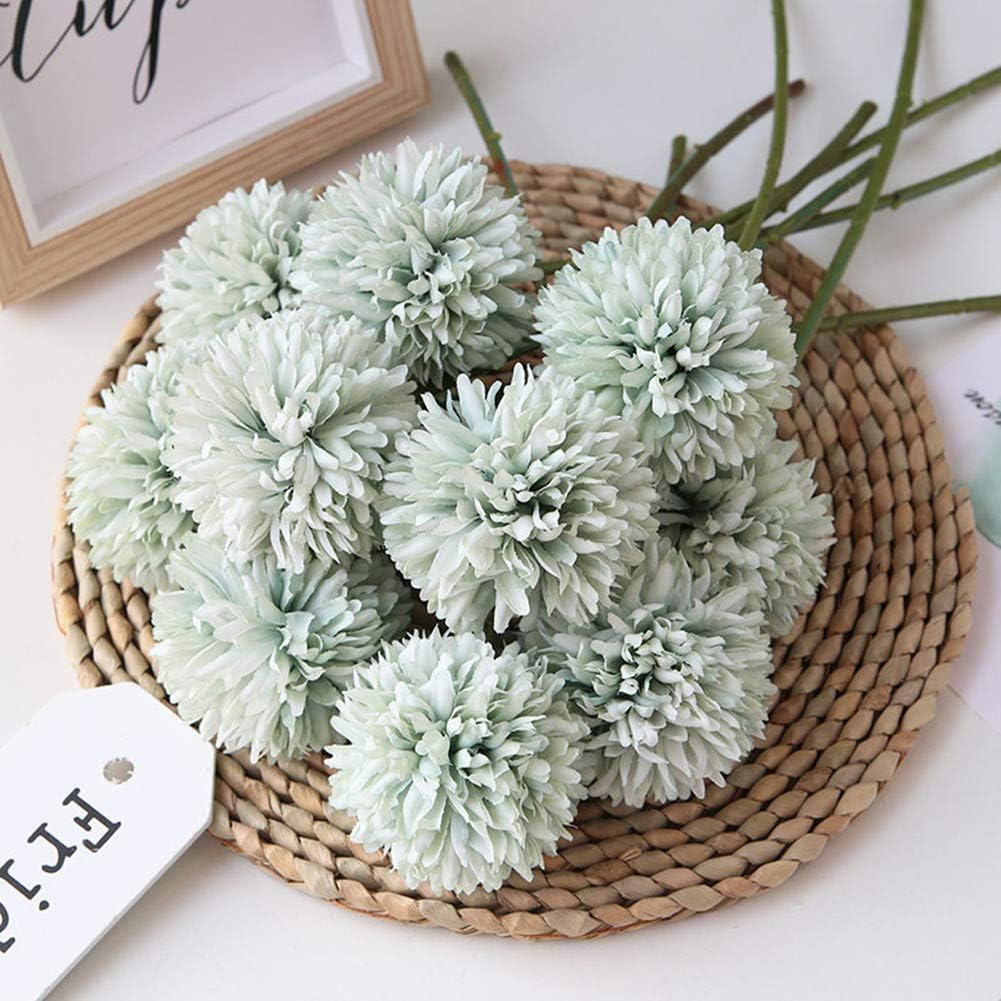 Artificial Flowers Chrysanthemum Ball Flowers 10Pcs Bouquet Light Pink | Home Office Wedding Important People Glorious Moral for Coffee House Party - Image 9