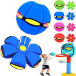 Finndeen Magic Metaball Toy front view showing the blue transforming flying saucer shape.