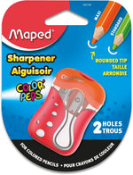 Helix Maped ColorPeps 2 hole colored pencil sharpener front view authentic art supplies