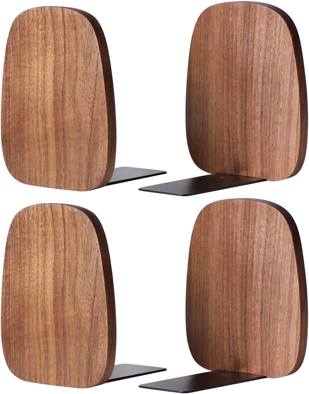 Packaging set of 1 pair walnut bookends for home library