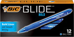 BIC Glide Bold Blue Ballpoint Pens, Bold Point, 1.6mm, 4-Count Pack - Image 13