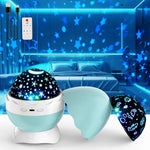 Artidoo Night Light for Kids front view of blue dinosaur egg projector