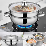 JMTEEA steamer pot tempered glass lid and handle