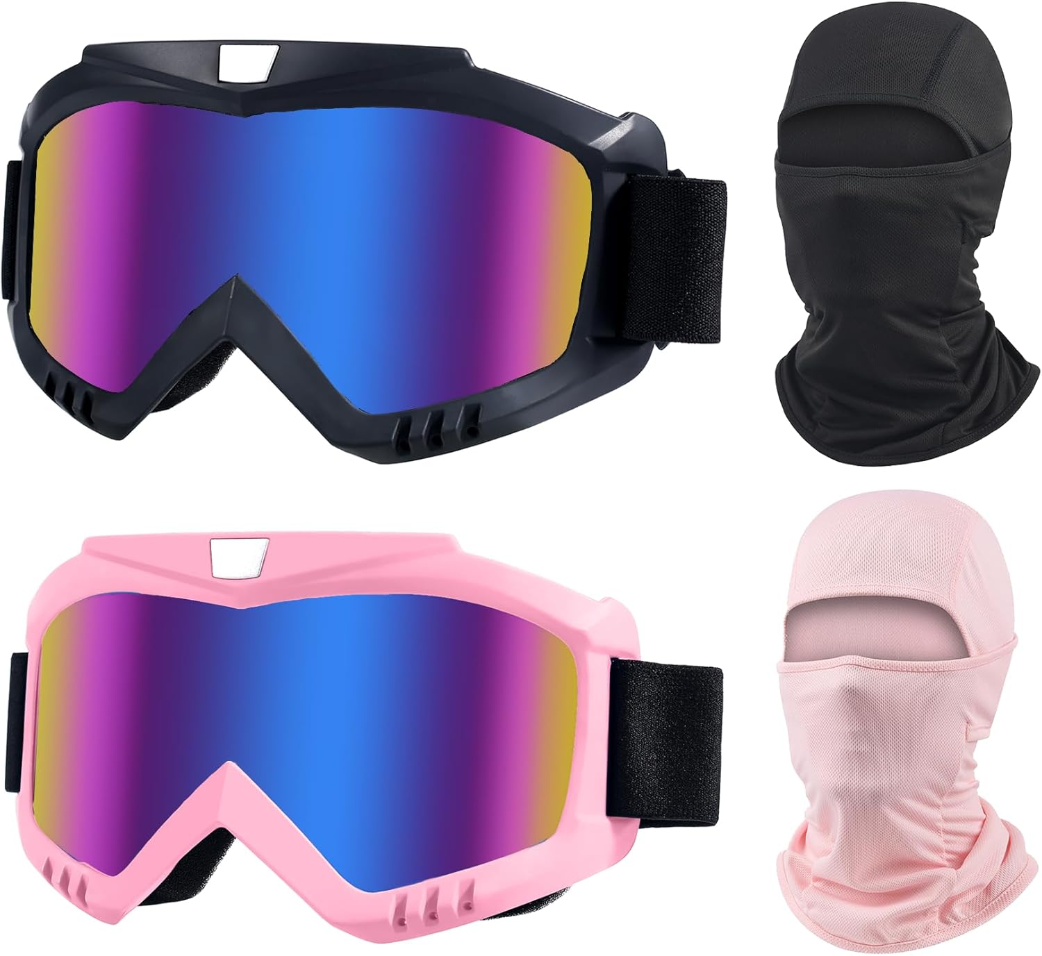 LJDJ dirt bike goggles and balaclava set front view