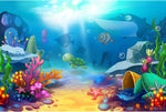 Aquarium Background Under Water Cave with Crystal Terrarium Backdrop Cave Style Rock Sunlight Rays Fish Tank Background Reptile Habitat Backdrop Wallpaper Poster Decor Vinyl 48x24in - Image 14