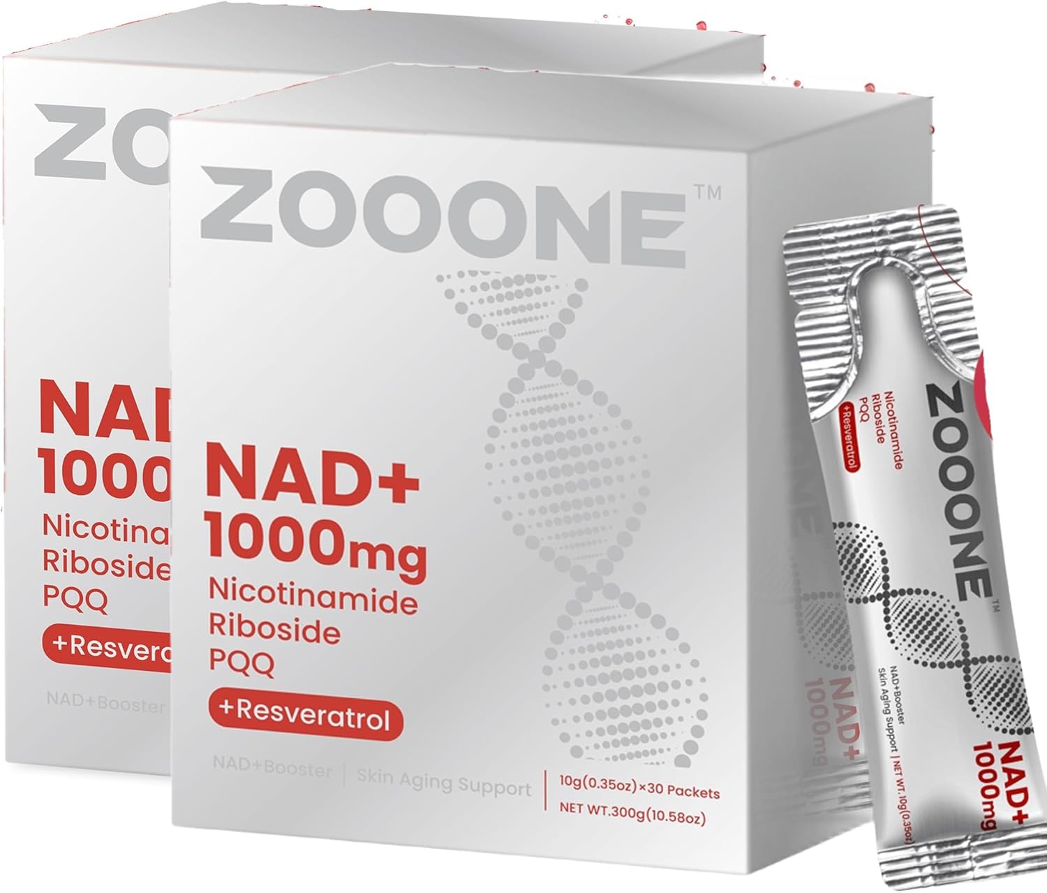 zooone- NAD+ Supplement 60pcs, Premium Nicotinamide Riboside & Resveratrol, DNA Repair & Healthy Aging Advanced NAD Supplement for Men & Women, Boosts Cellular Energy - Image 1