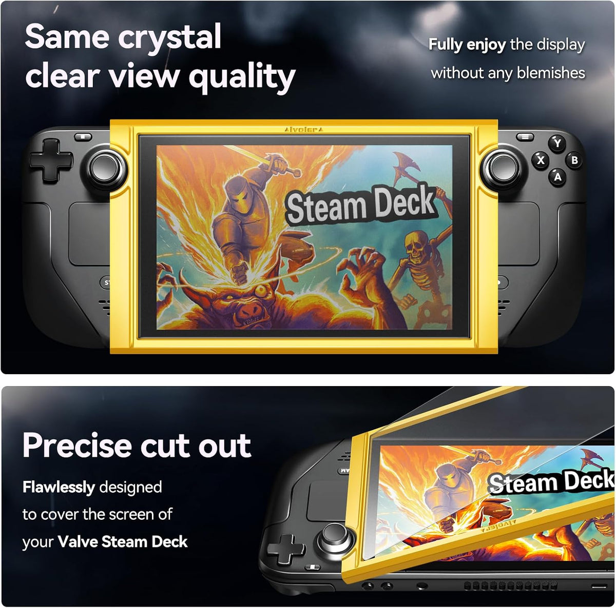 Alignment installation frame applied to Steam Deck console