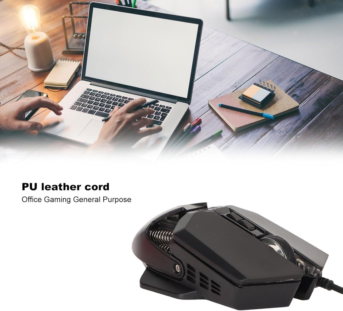 Vikye gaming mouse in desktop setup