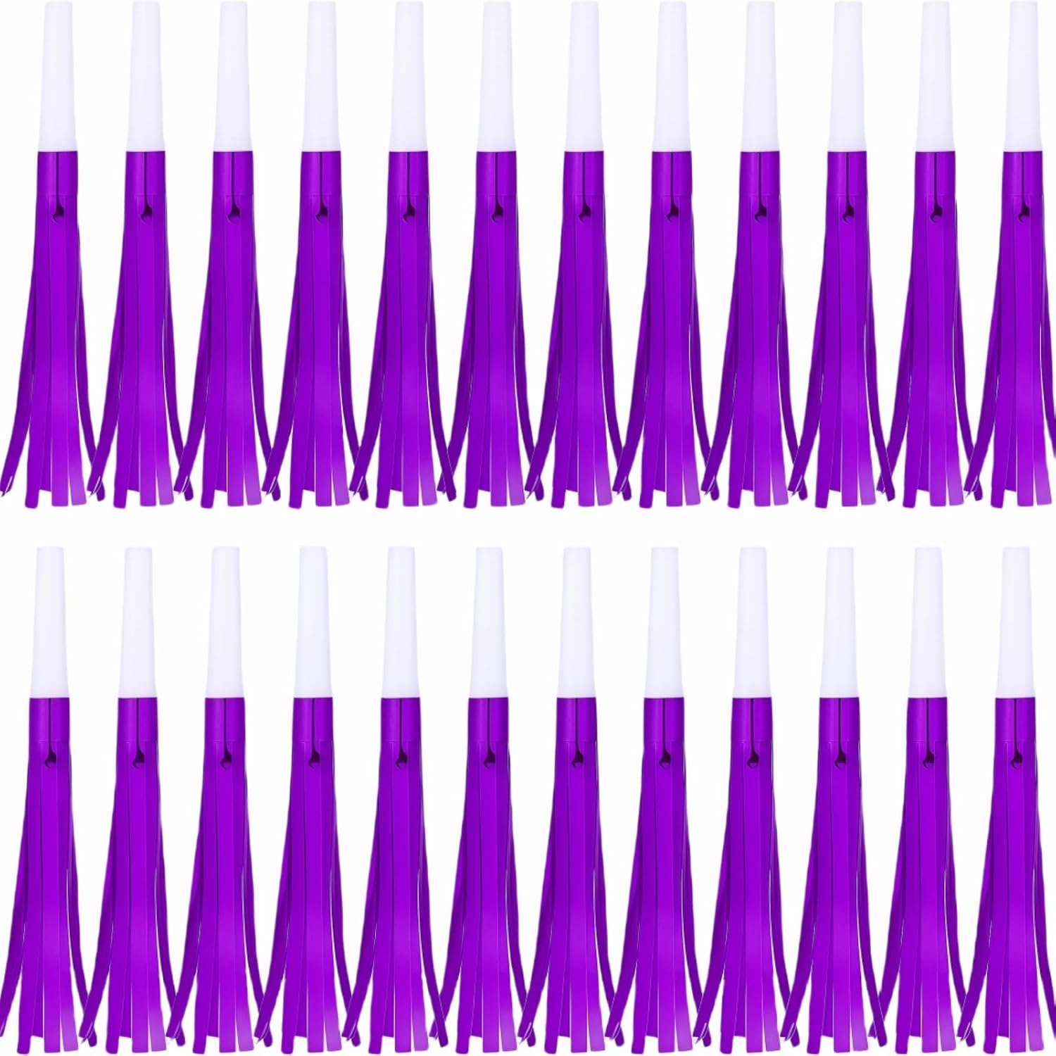 Lcpqmzgh purple metallic noise makers party horns front view